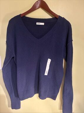 Sonoma Deep Navy V-Neck Women's Sweater NWT